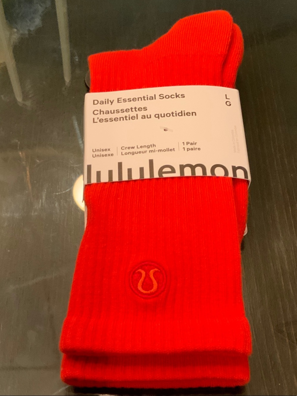 lululemon Daily Essential Crew Socks -  Red